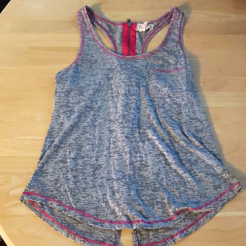 Razor back with zipper tank top thin